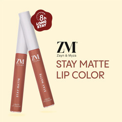 ZM Zayn & Myza Stay Matte Liquid Lip Color 6 ML 11 Nude Sunset