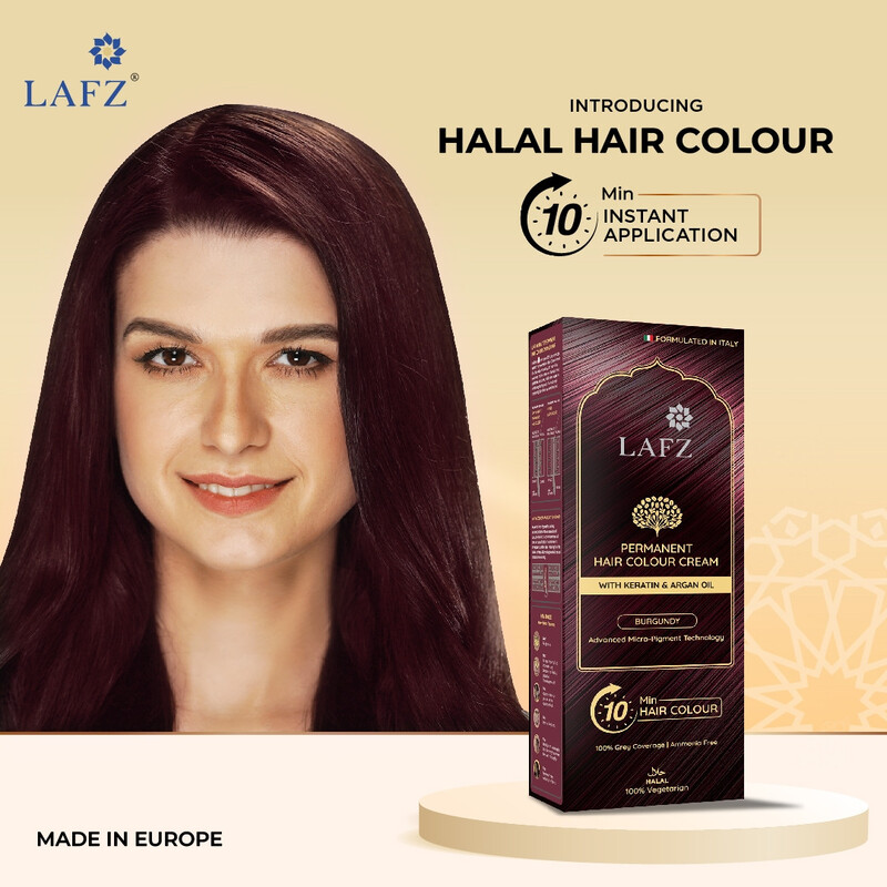 Lafz Permanent 10 Min Hair Color Cream Dubai 40 ML Burgundy