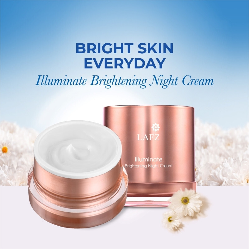 Lafz Organix Illuminate Brightening Night Cream 50 GM with Niacinamide & 2% Alpha Arbutin Retinol