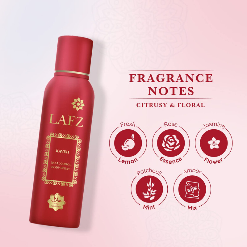 Lafz Body Spray 100 GM Women No Alcohol Kaveh