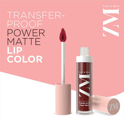 ZM Zayn & Myza Transfer Proof Power Matte Lip Color 6 ML 02 Royal Maroon