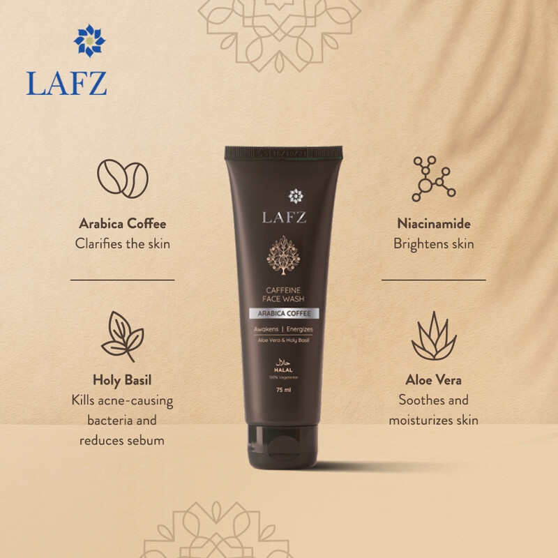 Lafz Tube Face Wash 75 ML Caffeine