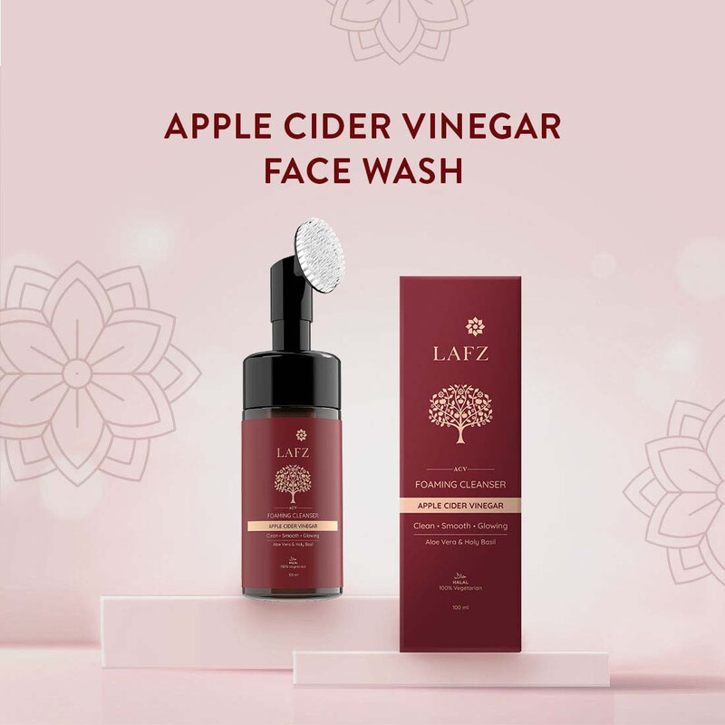 Lafz Apple Cider Vinegar Foaming Cleanser With Built-In Face Brush 100 ML