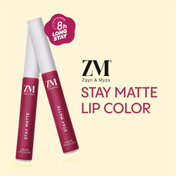 ZM Zayn & Myza Stay Matte Liquid Lip Color 6 ML 08 Party Mauve