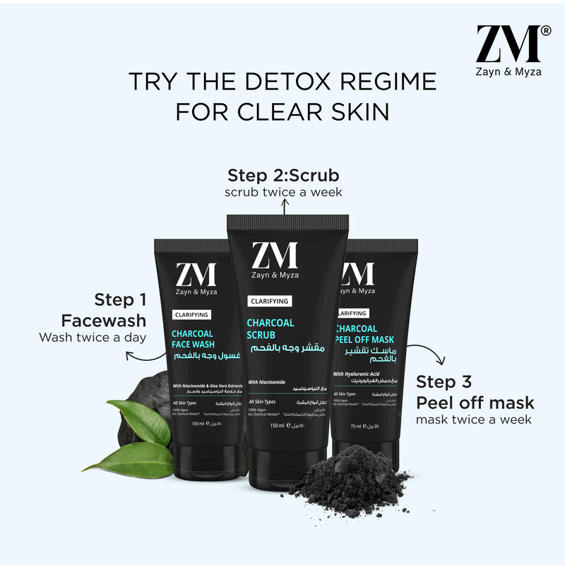 ZM Zayn & Myza Scrub Charcoal Enriched with Niacinamide - 150 ML