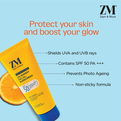 ZM Zayn & Myza UV Expert Facial Sunscreen Vitamin C With SPF 50 - 50gm