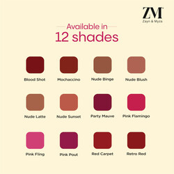 ZM Zayn & Myza Stay Matte Liquid Lip Color 6 ML 11 Nude Sunset