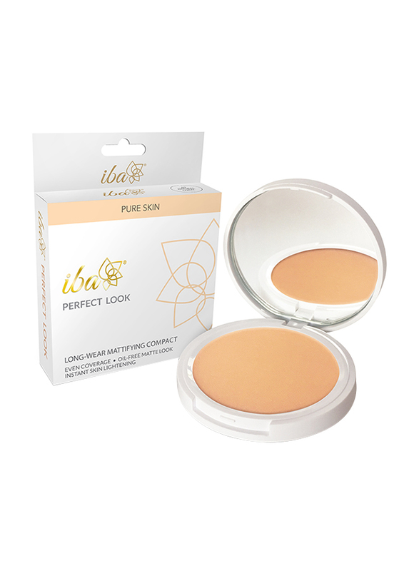 Iba Perfect Look Long-Wear Mattifying Compact Powder, 9gm, 03 Natural Coral, Beige
