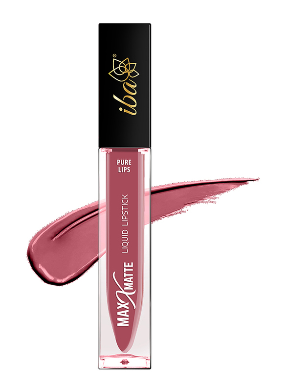Iba Pure Lips Maxx Matte Liquid Lipstick, 6.8ml, L06 Perky Pink