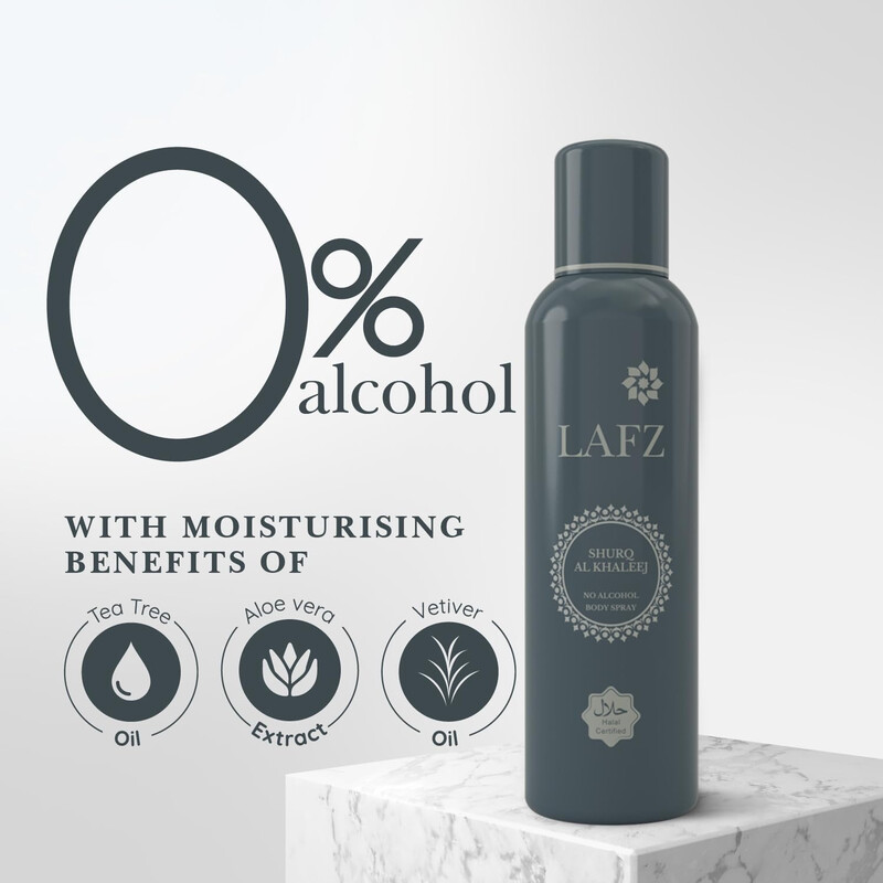 Lafz Body Spray 100 GM Men No Alcohol Shurq Al Khaleej