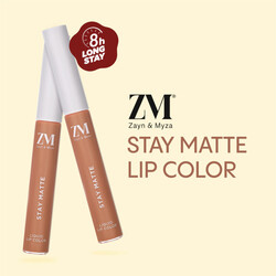 ZM Zayn & Myza Stay Matte Liquid Lip Color 6 ML 09 Nude Latte