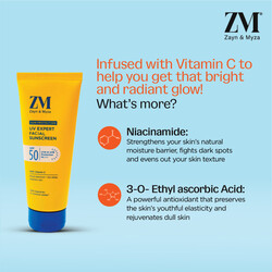 ZM Zayn & Myza UV Expert Facial Sunscreen Vitamin C With SPF 50 - 50gm