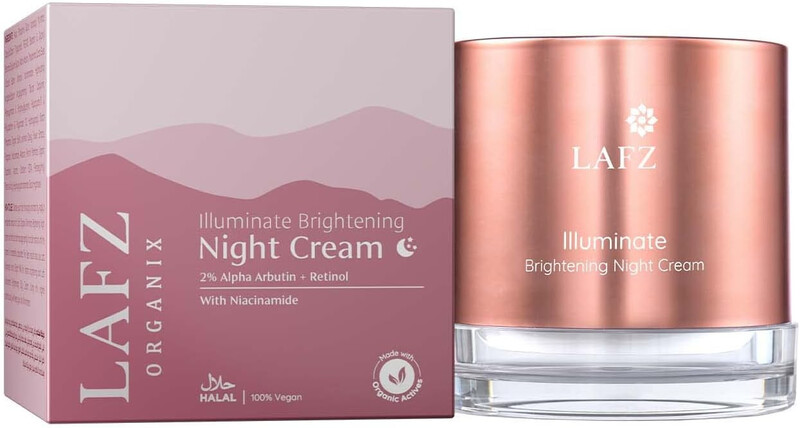 Lafz Organix Illuminate Brightening Night Cream 50 GM with Niacinamide & 2% Alpha Arbutin Retinol