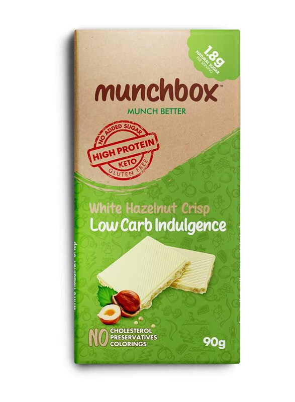 

Munchbox Low Carb Indulgence Keto White Hazelnut Crisp Chocolate, 90g