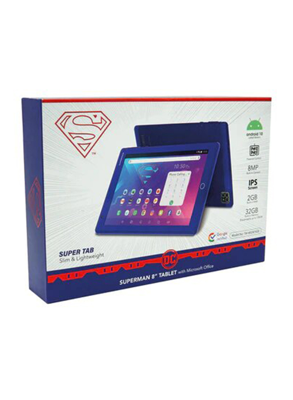 Touchmate Superman 32GB Blue, 8-inch Tablet, 2GB RAM, Dual SIM, Wi-Fi + 3G