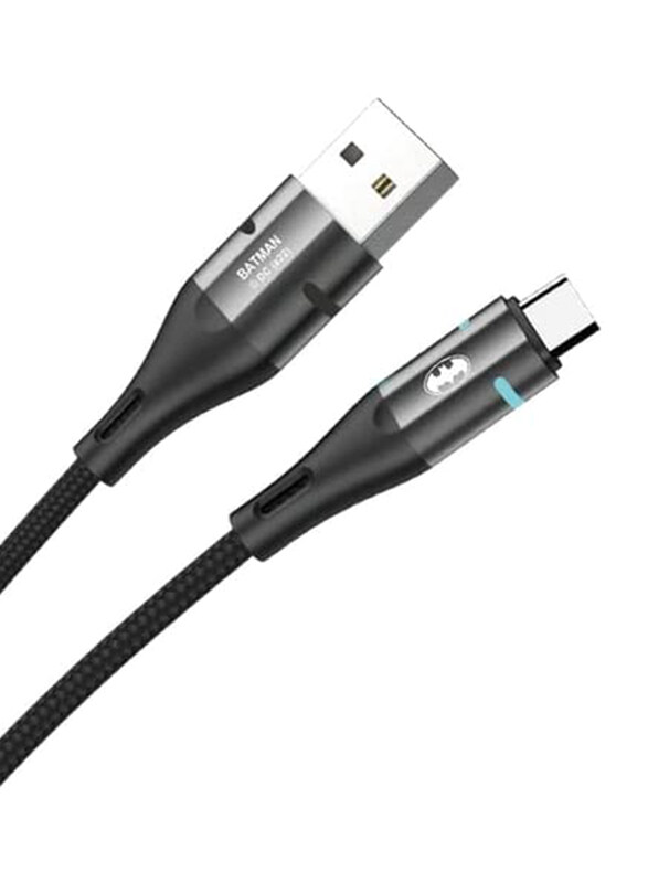 

Touchmate 2-Meter Batman USB Type-C Fast Charging Cable, USB Type-C to USB Type A for Laptop, Tablet and Smartphone, Black