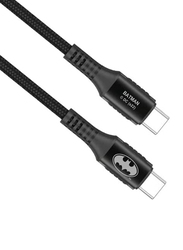 Touchmate 1-Meter Batman Type-C Fast Charging Cable, USB Type-C to USB Type-C for Tablet and Smartphone, Black