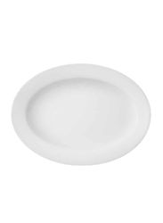 Luzerne 30.5cm Eco China Oval Rim Plate, 2.7 x 21.5 x 30.5cm, White
