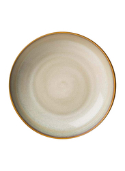 Luzerne 30oz Rustic China Deep Coupe Plate, 23 x 5.1cm, Sama Yellow