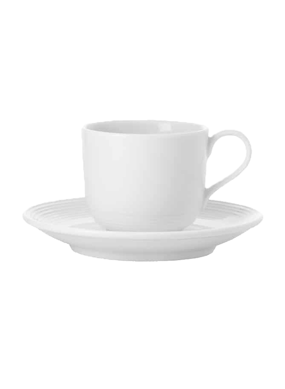 Luzerne 12cm Lines China Coupe Saucer, 258-LN3106112, White