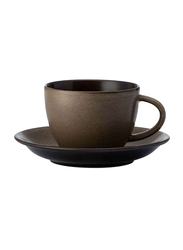 Luzerne 11cm Rustic China Coupe Saucer, 11 x 1.9cm, Chestnut Brown