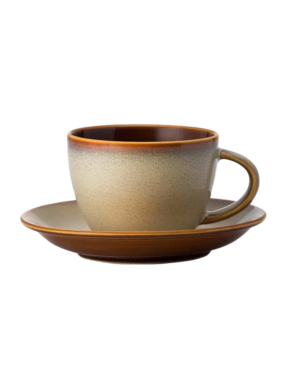 Luzerne 11cm Rustic China Coupe Saucer, 11 x 1.9cm, Sama Yellow