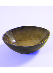 Serax Large Pure by Pascale Naessens Stoneware Oval Multi-Purpose Bowl, 307-B1012031, Green