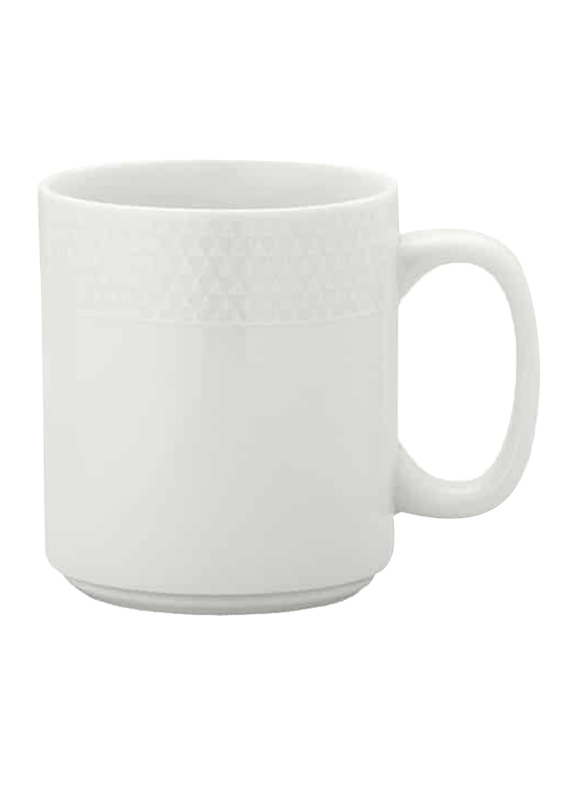 Luzerne 8oz Prism China Mug, 258-PS2001428, White