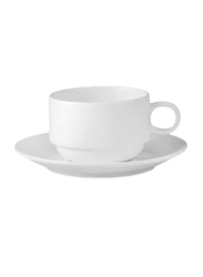 Luzerne 6oz Eco China Coffee Cup, 258-CW1406020, White