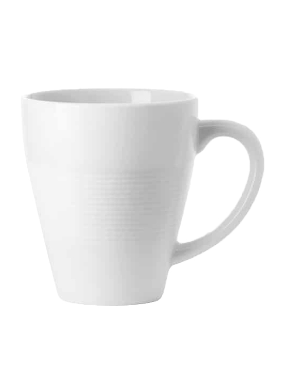 Luzerne 12oz Lines China Mug, 258-LN3106237, White