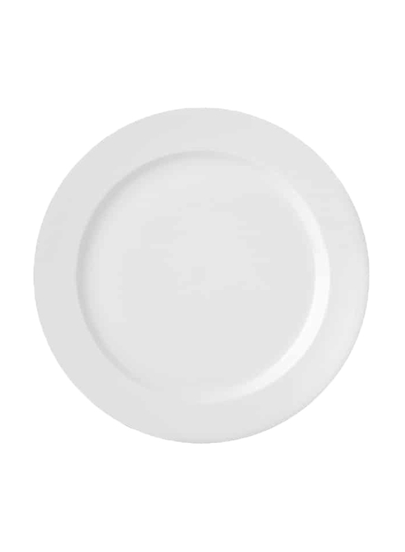 Luzerne 17.5cm Eco China Rim Serving Plate, 17.5 x 1.8cm, White