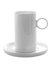 Serax 210ml Fine Bone China Coffee Cup and Plate, White