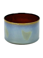 Serax 7cm Terres de Reves by Anita Le Grelle Stoneware Goblet Cylinder Low Serving Cup, 307-B5116106, Smokey Blue/Rust