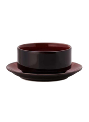 Luzerne 10.2cm Rustic China Soup Cup, RT1501528CR, Crimson Maroon