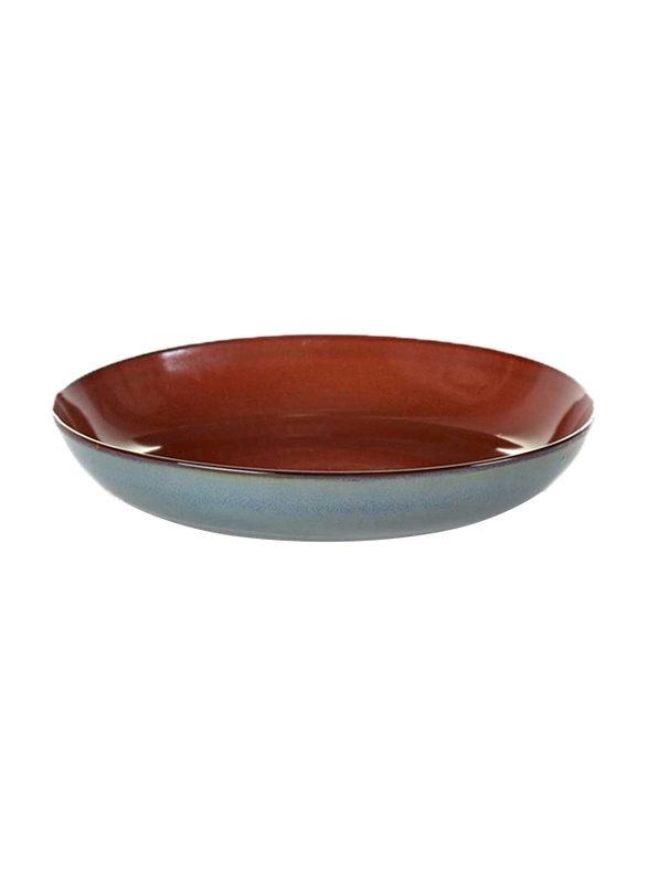 Serax 23.5cm Terres de Reves by Anita Le Grelle Stoneware Pasta Plate, 307-B5116177, Rust/Smokey Blue