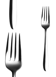 Sola Swiss Turin Stainless Steel Table Fork, Silver