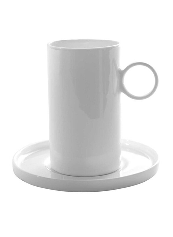 

Serax 10cm China Espresso Cup and Saucer, Dia5 H8.5, White