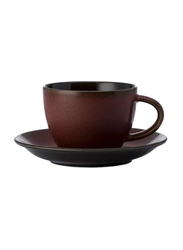 Luzerne 16cm Rustic China Coupe Saucer, 16 x 2.6cm, Crimson Maroon