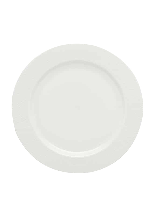 Luzerne 21cm Prism China Rim Plate, 21 x 2cm, White