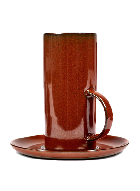 Serax 280ml Terres de Reves by Anita Le Grelle Stoneware Tea Cup, B5117301A, Dark Blue/Rust