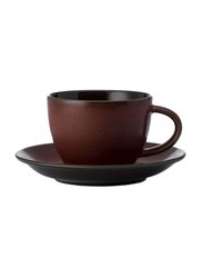 Luzerne 6oz Rustic China Tea Cup, 258-RT1407124CR, Crimson Maroon