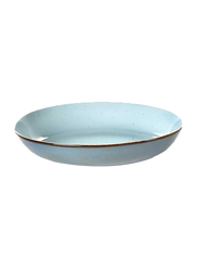 Serax 23.5cm Terres de Reves by Anita Le Grelle Stoneware Pasta Plate, 307-B5116180, Light Blue/Smokey Blue