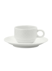 Luzerne 60ml Prism Espresso Cup and Saucer, White