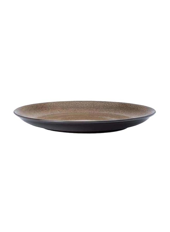 Luzerne 26.5cm Rustic China Coupe Plate, 26.5 x 3cm, Chestnut Brown