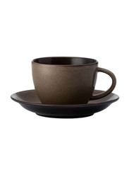 Luzerne 6oz Rustic China Tea Cup, 258-RT1407124CH, Chestnut Brown