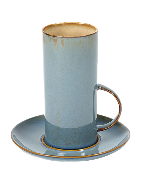 Serax 280ml Terres de Reves by Anita Le Grelle Stoneware Tea Cup, 307-B5117301A, Misty Grey/Smokey Blue