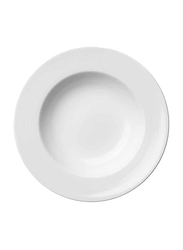 Luzerne 10oz Lines China Rim Soup Plate, 22.2 x 4.2cm, White