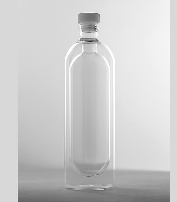 سيراكس زجاجة مزدوجة الجدار مع سدادة 600 مل شفاف