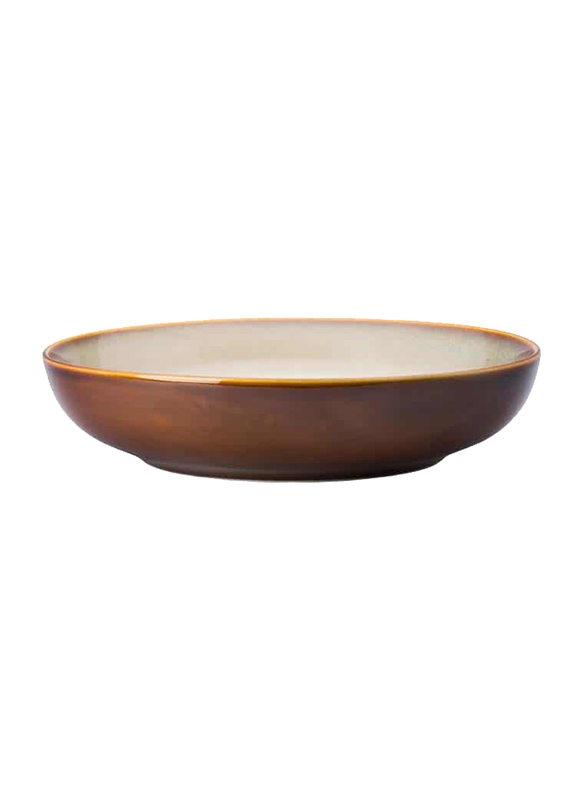 Luzerne 30oz Rustic China Deep Coupe Plate, 23 x 5.1cm, Sama Yellow