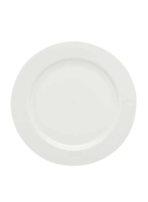 Luzerne 27cm Prism China Rim Plate, 26.8 x 2.4cm, White